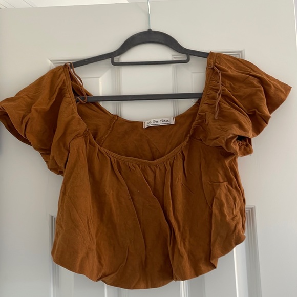 Free People Cropped Shirt - Picture 1 of 2